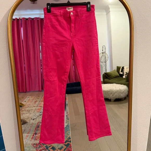 NWOT L’AGENCE Ruth Coated Hot Pink Jeans Size 29 - Picture 6 of 12